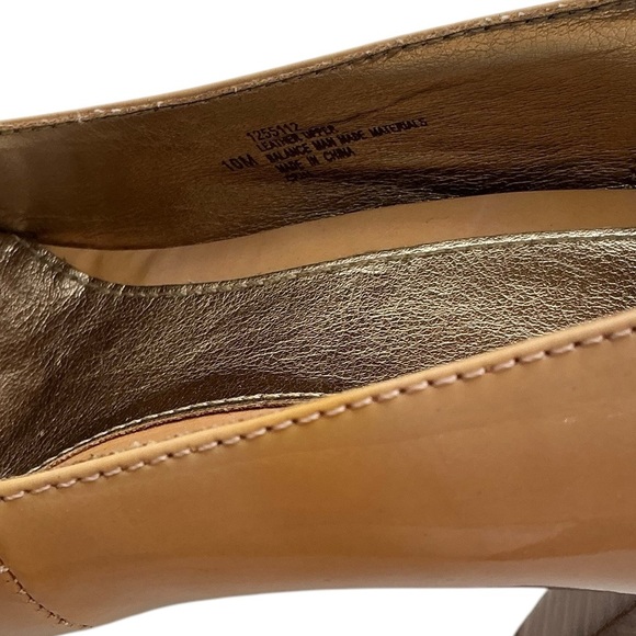 SOFFT  Gijon  PATENT LEATHER  Peep Toe Pump  10M  tan nude - Picture 3 of 8